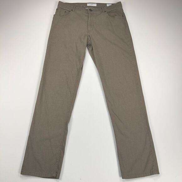 Brax Cooper Fancy Regular Fit Light Casual Dress Chino Pants Tan Size 36/34 - Picture 1 of 13